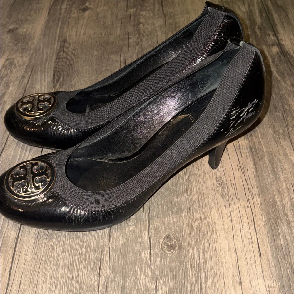 Tory Burch round toe black heel - woman’s size 9